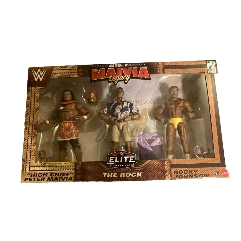 WWE Mattel Elite The Rock WWE Generations Maivia Legacy 3-Pack‎ Exclusive